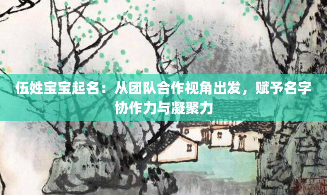 伍姓宝宝起名：从团队合作视角出发，赋予名字协作力与凝聚力