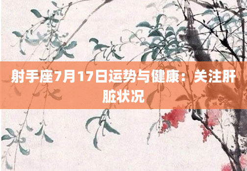 射手座7月17日运势与健康：关注肝脏状况