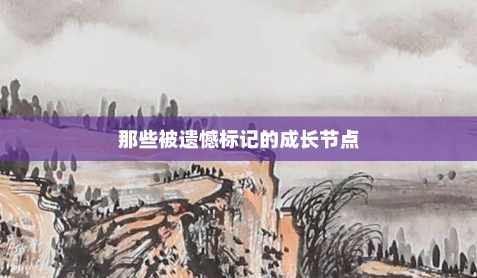 那些被遗憾标记的成长节点