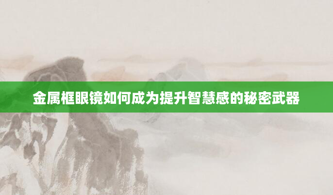 金属框眼镜如何成为提升智慧感的秘密武器