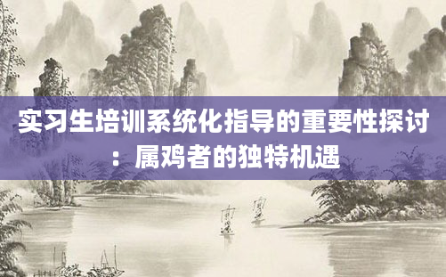 实习生培训系统化指导的重要性探讨：属鸡者的独特机遇