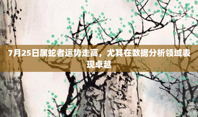 7月25日属蛇者运势走高，尤其在数据分析领域表现卓越