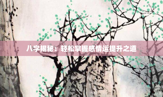 八字揭秘：轻松掌握感情运提升之道